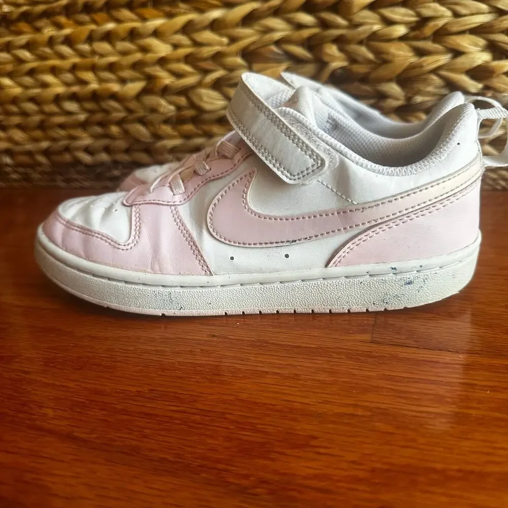 Nike Sneakers sz 2 Nike Court Borough Low White and Pink Sneakers
